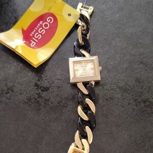 Gossip Women's Black and Gold Watch